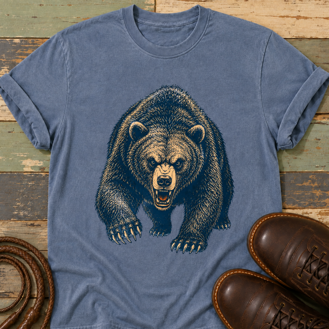 Angry Bear Charging — T-Shirt