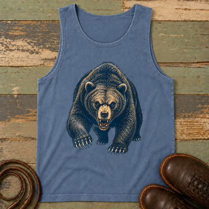Angry Bear Charging — Tank Top