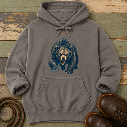 Angry Bear Charging — Hoodie