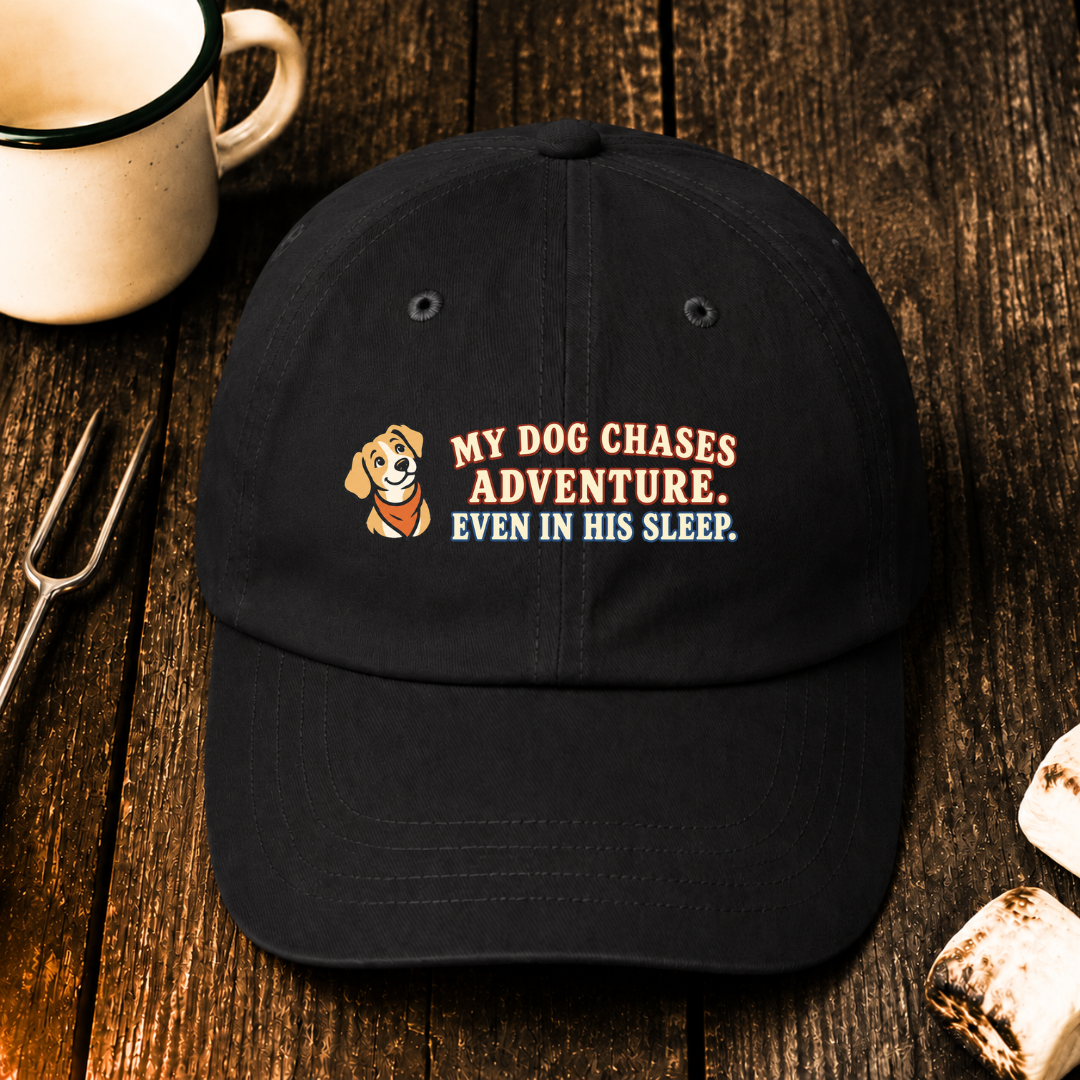My Dog Chases Adventure Even in His Sleep — Hat