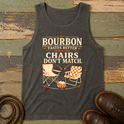 Bourbon Tastes Better When the Chairs Don't Match — Tank Top