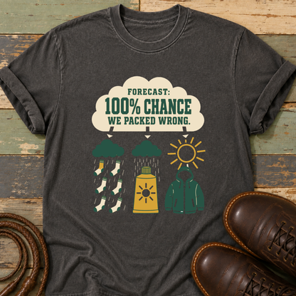 Forecast 100% We Packed Wrong — T-Shirt