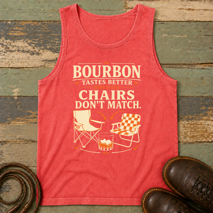 Bourbon Tastes Better When the Chairs Don't Match — Tank Top