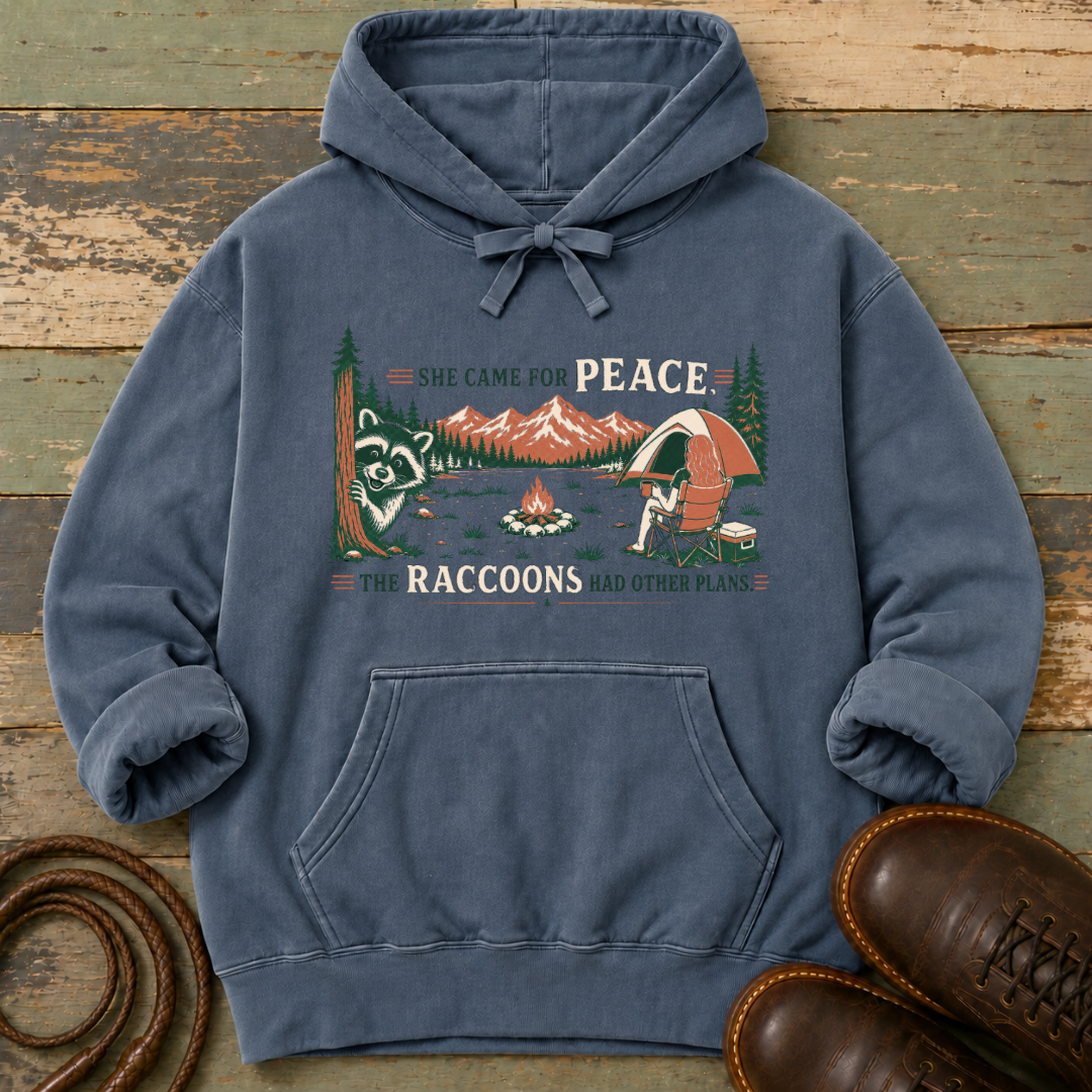 She Came for Peace. The Raccoons Had Other Plans — Hoodie