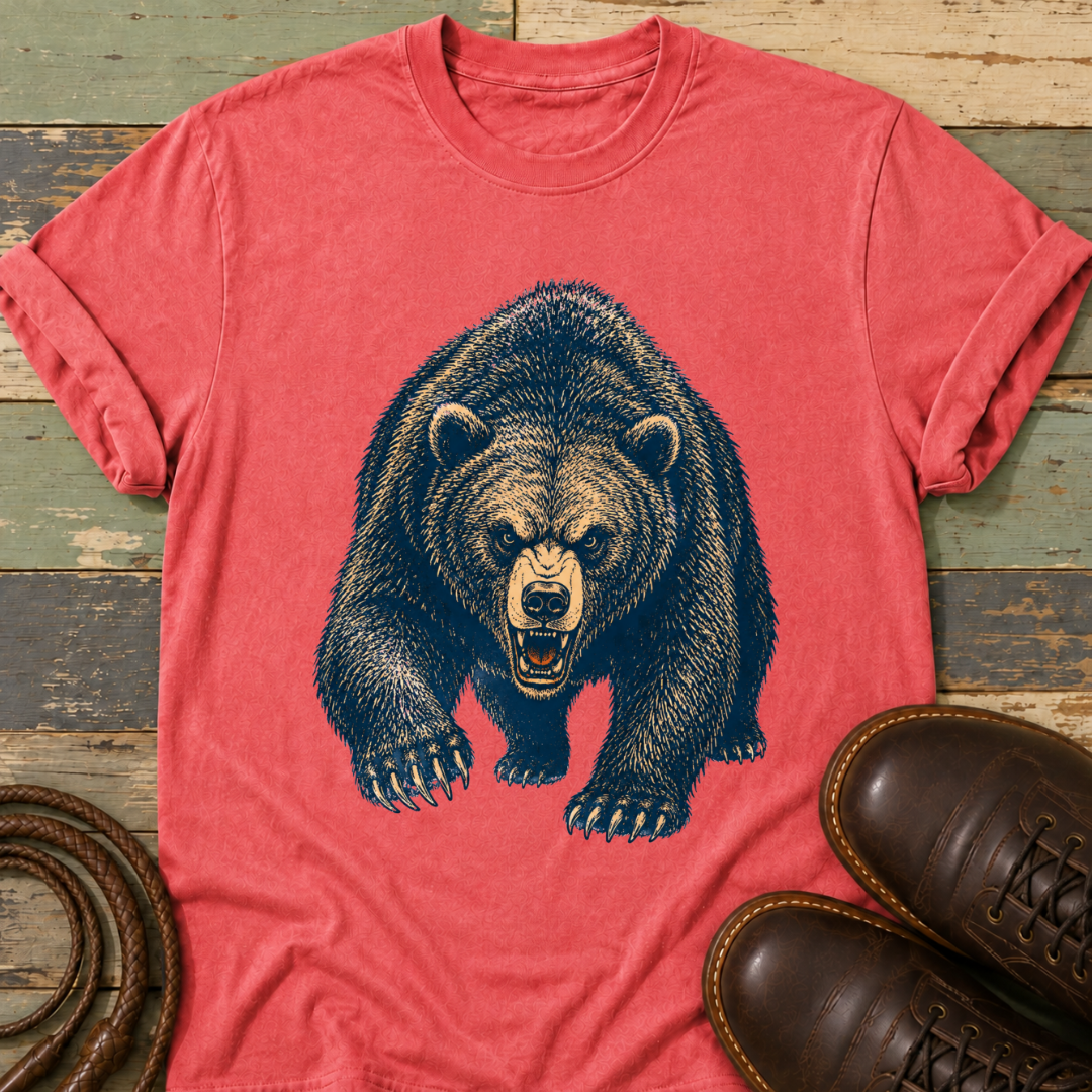 Angry Bear Charging — T-Shirt