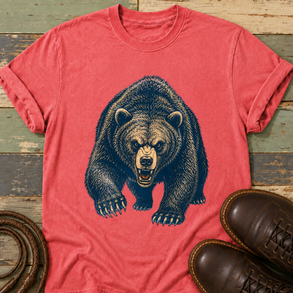 Angry Bear Charging — T-Shirt