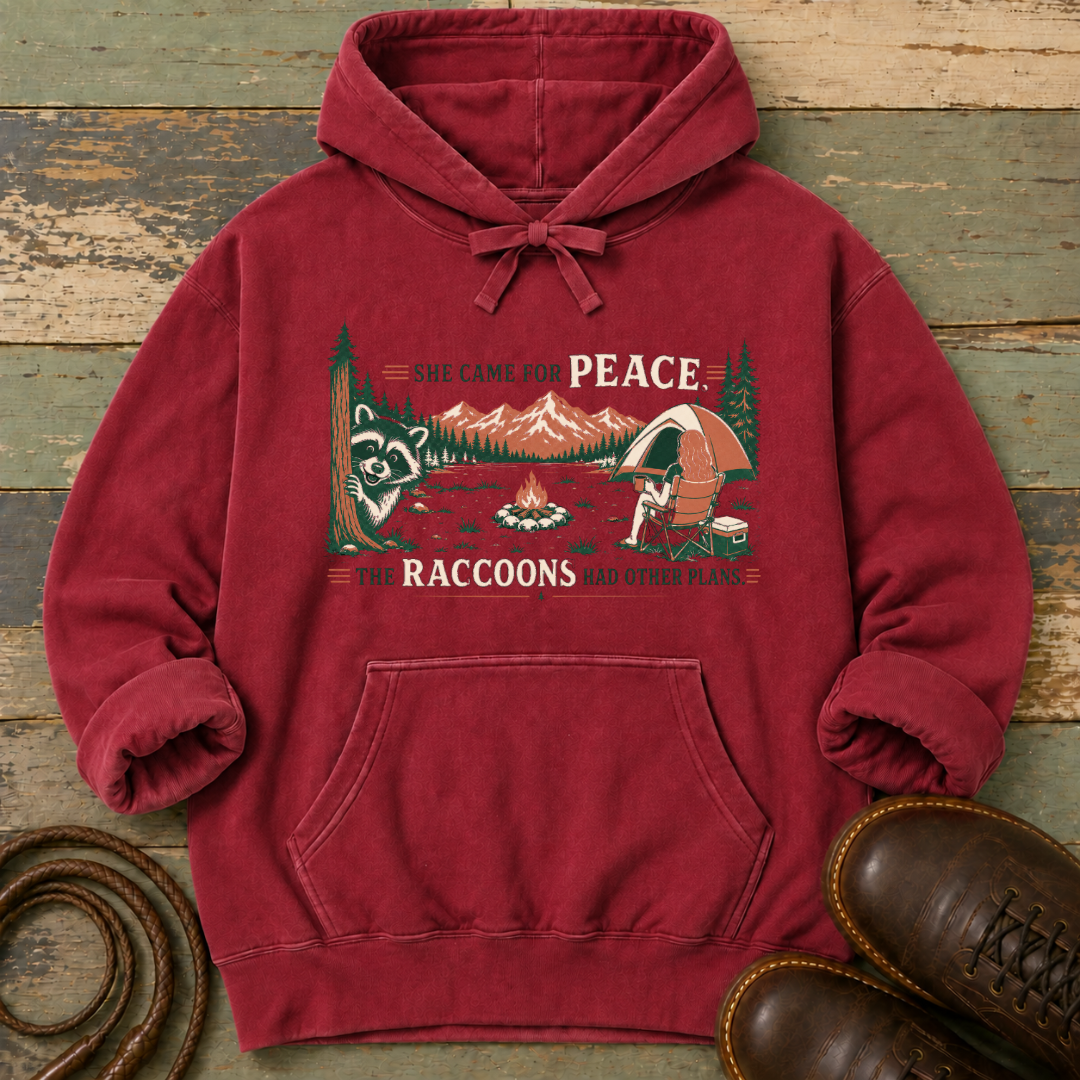 She Came for Peace. The Raccoons Had Other Plans — Hoodie