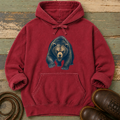 Angry Bear Charging — Hoodie