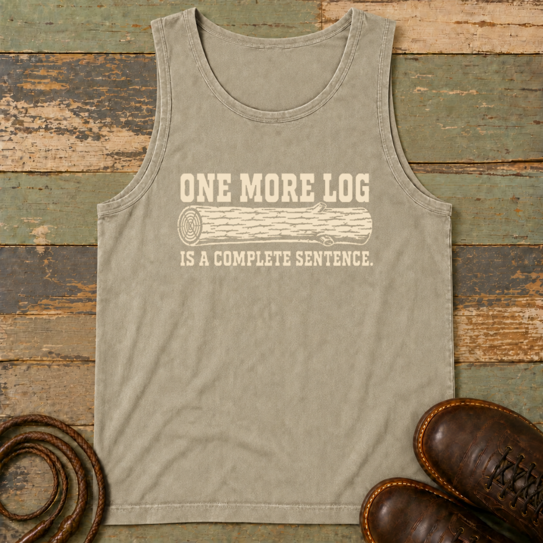 One More Log Is a Complete Sentence — Tank Top