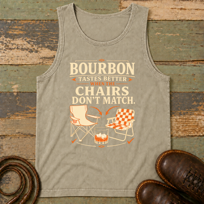 Bourbon Tastes Better When the Chairs Don't Match — Tank Top
