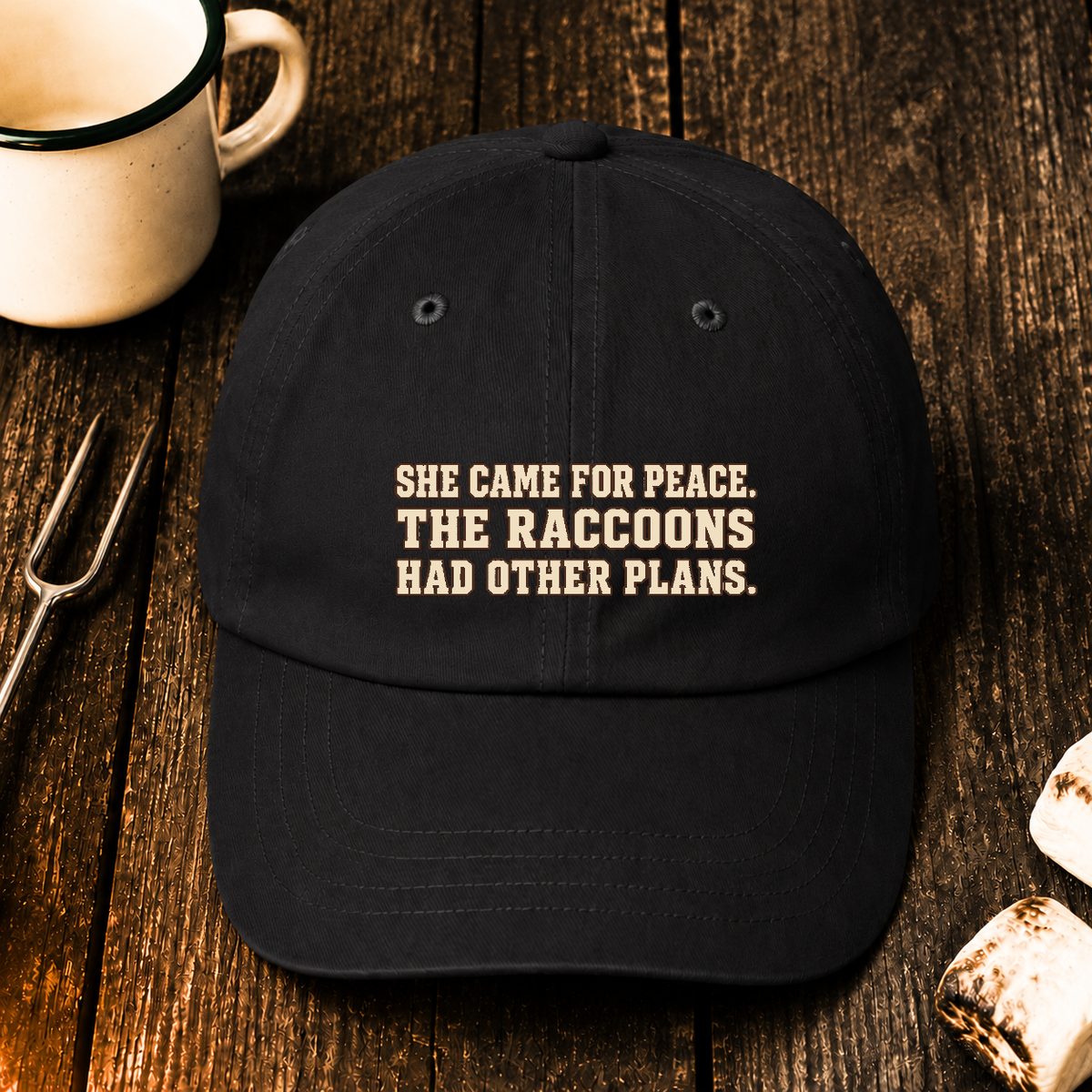 She Came for Peace. The Raccoons Had Other Plans — Hat