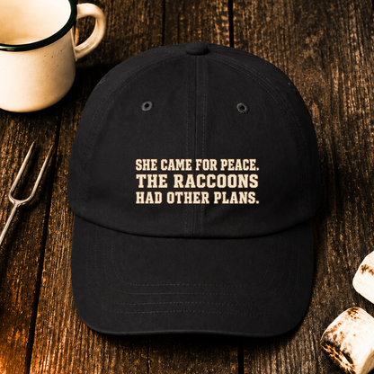 She Came for Peace. The Raccoons Had Other Plans — Hat