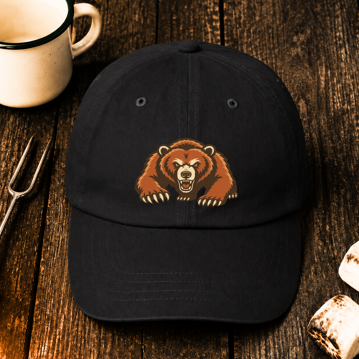 Angry Bear Charging — Hat