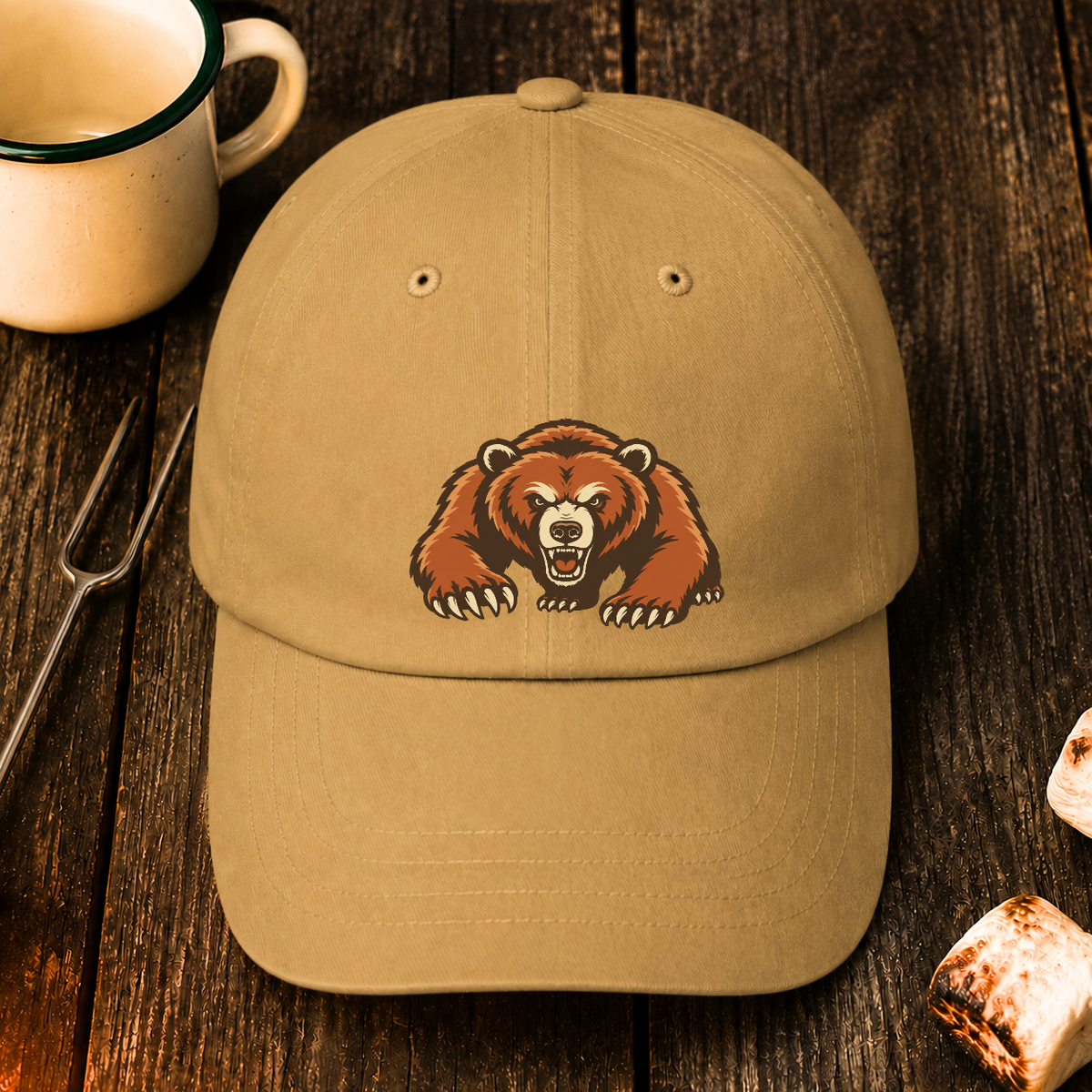 Angry Bear Charging — Hat