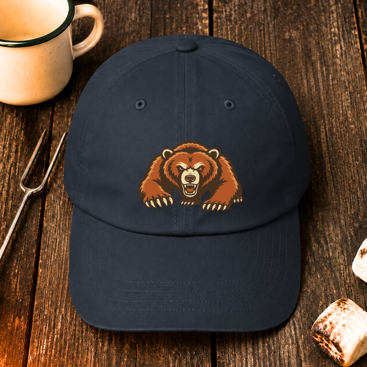 Angry Bear Charging — Hat