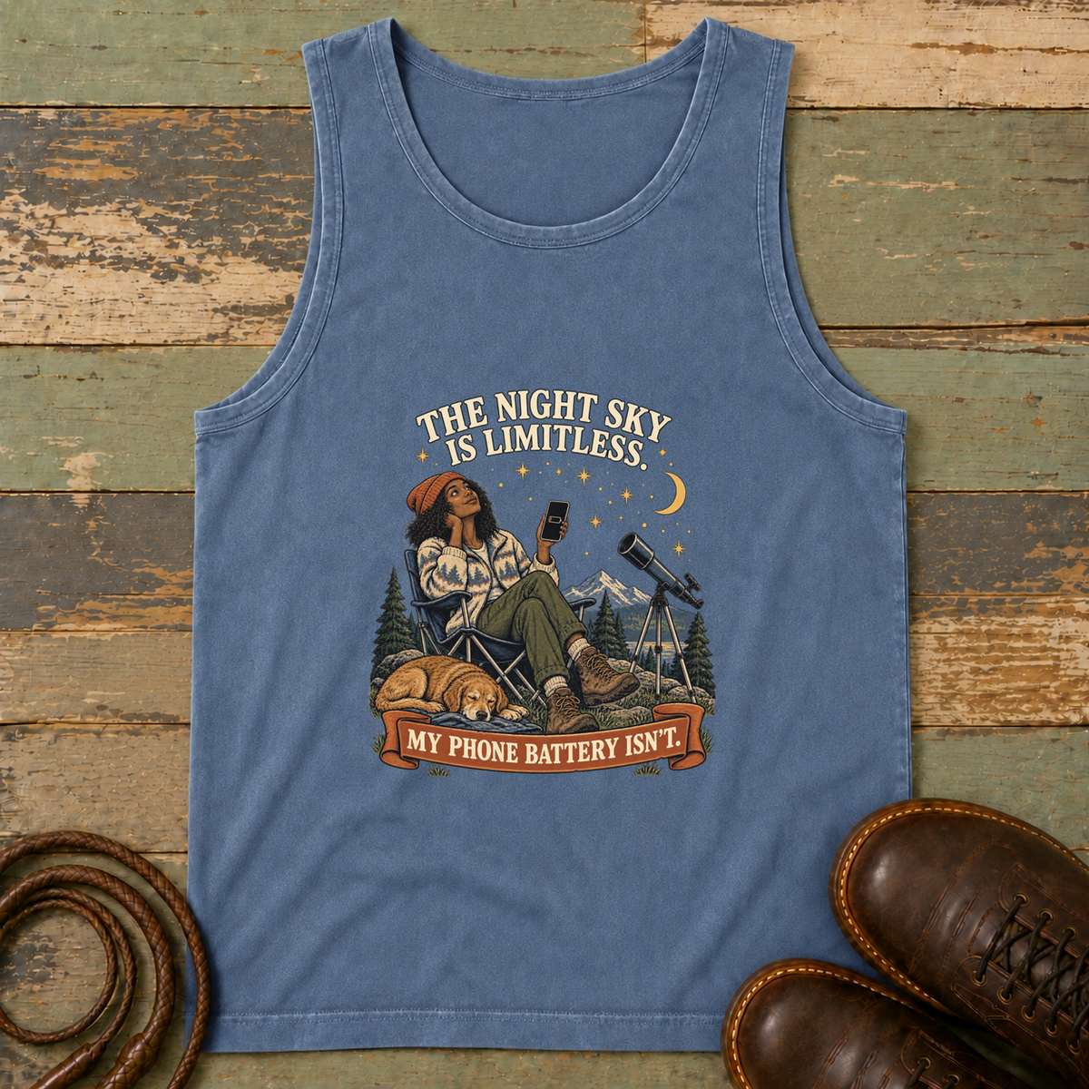 studio|QO-0066|tanktop|Blue Jean